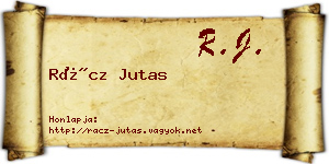 Rácz Jutas névjegykártya