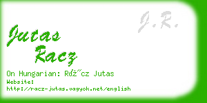 jutas racz business card